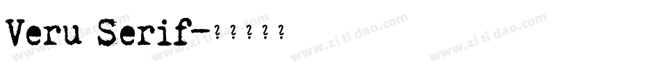 Veru Serif字体转换